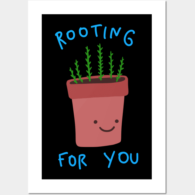 Herb Puns - Plant Pun - Rooting For You Wall Art by isstgeschichte